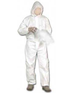 Combinaison de protection avec surbottes, de catégorie 3 en polypropylène composite multicouches contre les particules et les éc