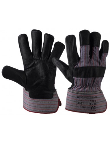 Gants de protection contre les risques mécaniques, en cuir fleur supérieure de vachette