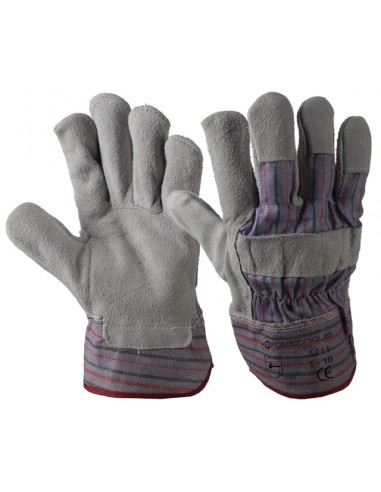 Gants de protection contre les risques mécaniques, en cuir croûte supérieure de vachette