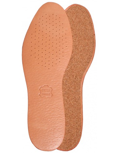 Semelle intérieure cuir sur liège