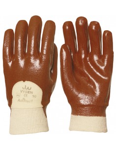 Gant de protection contre les risques mécaniques, enduction PVC sur coton interlock