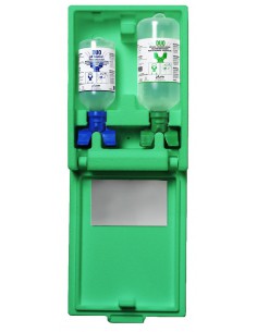 Coffret mural lave oeil DUO mixte pH neutre et solution stérile  60129