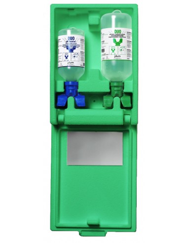 Coffret mural lave oeil DUO mixte pH neutre et solution stérile  60129