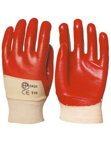 Gant de protection contre les risques mécaniques, enduction PVC sur coton interlock
