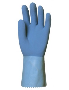 Gants de protection contre les risques chimiques et bactériologiques, latex sur jersey qualité
supérieure main adhérisée, longu