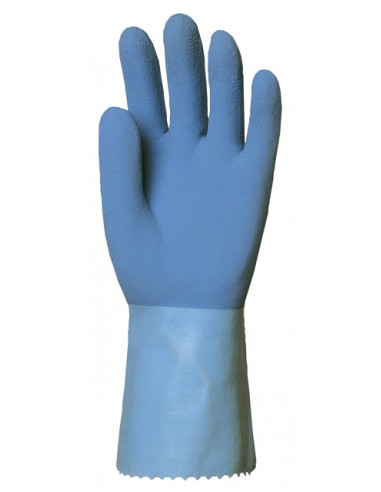 Gants de protection contre les risques chimiques et bactériologiques, latex sur jersey qualité
supérieure main adhérisée, longu