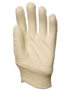 Gants de manipulation légère et protection des pièces, coton interlock, poignet bord côtes