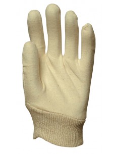 Gants de manipulation légère et protection des pièces, coton interlock qualité supérieure, poignet bord côtes