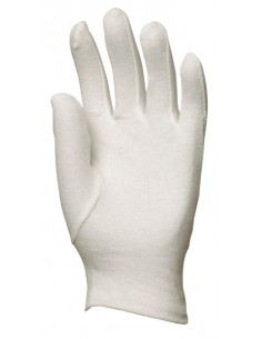Gants de manipulation légère et protection des pièces, coton blanchi qualité supérieure