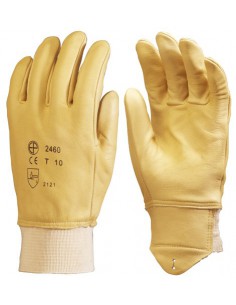 Gants tout cuir fleur oléo hydrofuge avec protège artère