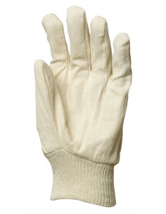 Gants de manipulation légère et protection des pièces, toile de coton, poignet bord côtes