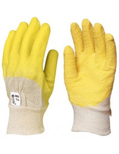 Gants latex crêpé support coton 3800
