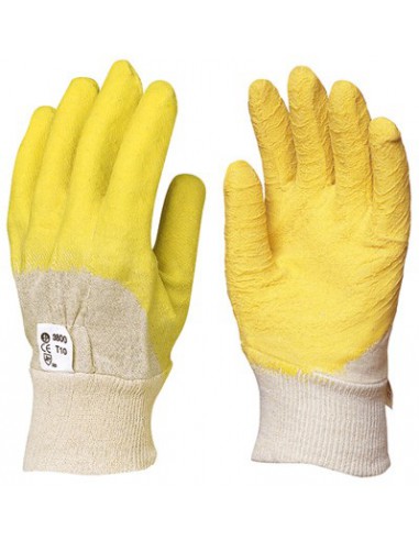 Gants latex crêpé support coton 3800