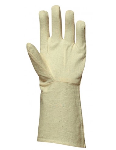 Gants de manipulation légère et protection des pièces, toile de coton, manchette 15 cm