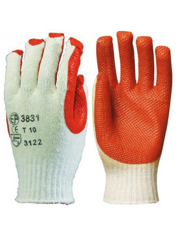 Gants latex condensé support coton 3831