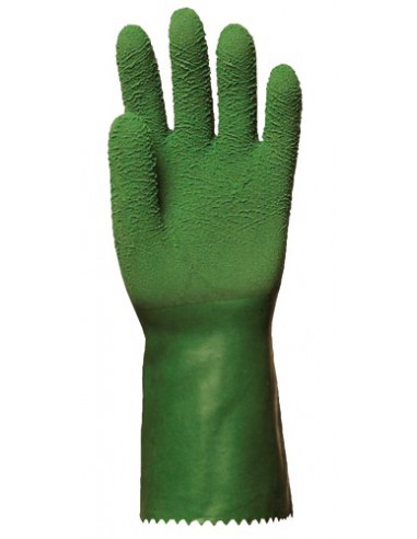 Gants latex crêpé avec manchette 3815