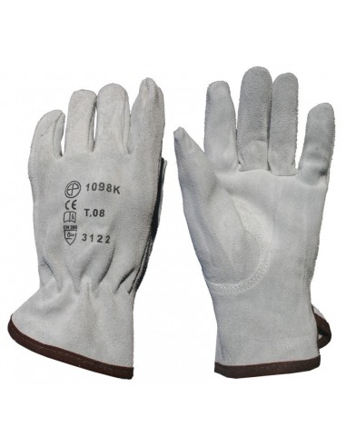 Gants tout cuir croûte velours supérieur 1100