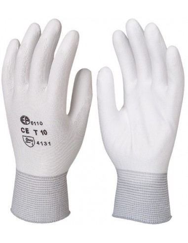 Gants légers fine enduction polyuréthane blanc 6110