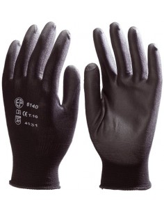 Gants légers fine enduction polyuréthane noir 6140