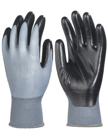 Gants légers paume enduite nitrile noir 6260