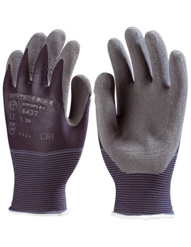 Gants support tricoté nylon léger paume latex crêpé 6440