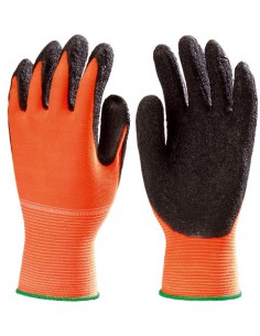 Gants support tricoté nylon HIVIZ paume latex crêpé 6450