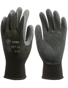 Gants support tricoté nylon léger paume latex crêpé 6460