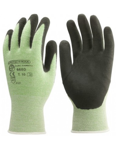 Gants légers fibres de bambou paume nitrile/PU 6680