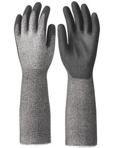 Gants à manchettes anti coupure multifibres HPPE enduction PU 6870