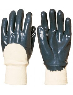 Gants double enduction nitrile bleu dos aéré 9610