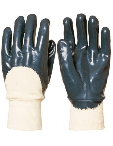 Gants double enduction nitrile bleu dos aéré 9610