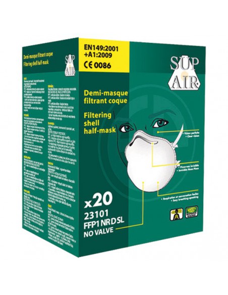 Masque coque à usage court type FFP1 NR D SL 23101