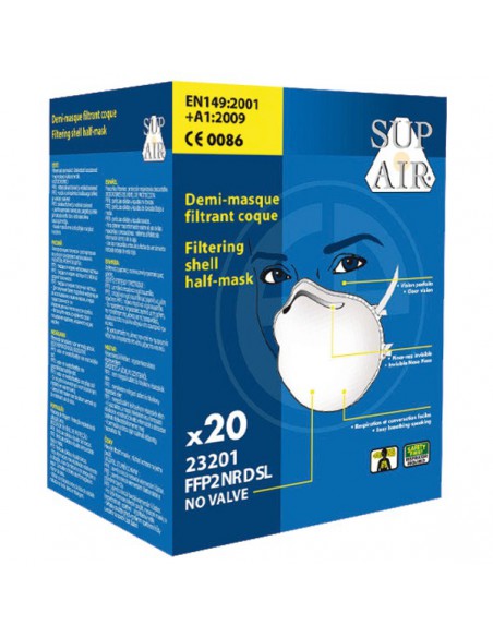 Masque coque à usage court type FFP2 NR D SL 23201