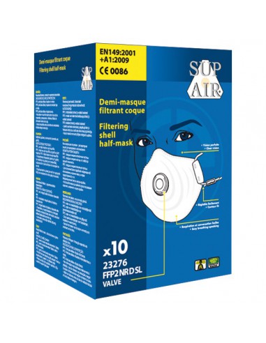 Masque coque valve à usage court type FFP2 NR D SL 23276
