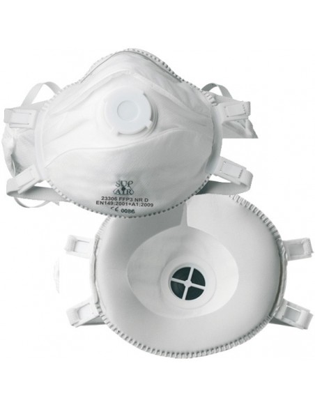Masque coque valve à usage court type FFP3 NR D SL 23306