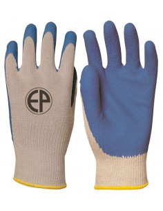 Gants de protection contre les risques mécaniques, double enduction latex condensé crêpé sur coton, dos aéré