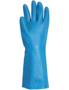 Gants imperméables 33 cm en nitrile bleu CS153B