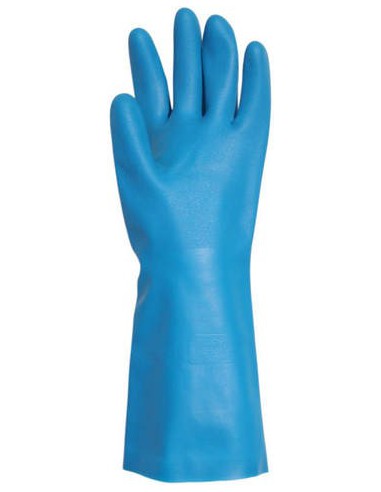Gants imperméables 33 cm en nitrile bleu CS153B