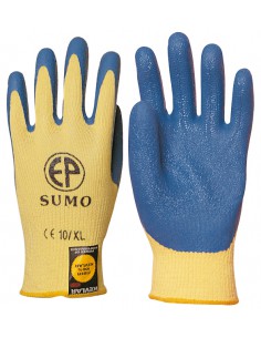 Gants de protection contre les risques mécaniques, enduction latex condensé, support tricoté fils kevlar