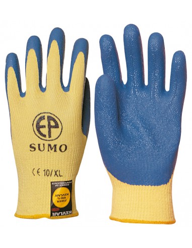 Gants de protection contre les risques mécaniques, enduction latex condensé, support tricoté fils kevlar