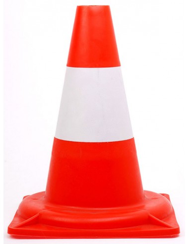 Cône de signalisation 30 cm rouge blanc 70303