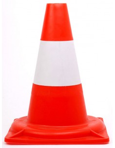 Lot de 10 cônes 30 cm rouge blanc 70302