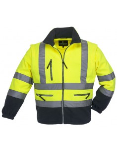 Veste polaire haute visibilité EN471 classe 2 transformable 7PST 2