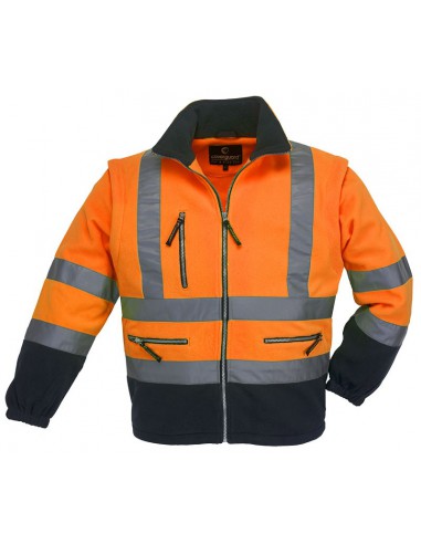 Veste polaire haute visibilité EN471 classe 2 transformable 7PST