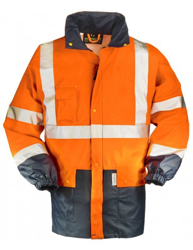 Veste de pluie haute visibilité EN471 classe 3 en polyuréthane 70310