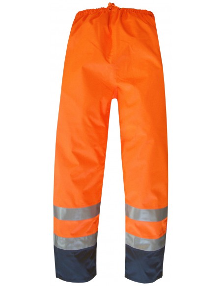 Pantalon de pluie haute visibilité EN471 classe 2 en polyester Oxford 7AIT