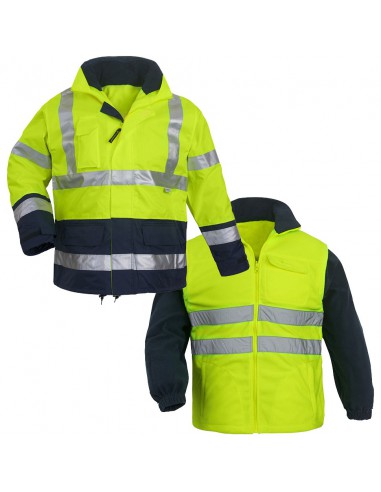 Parka haute visibilité EN471 classe 3 veste amovible 7AIF