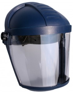 Serre tête écran clair pare visage avec mentonnière 60799