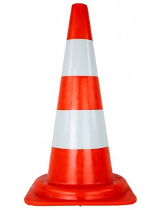 Cône de signalisation 50 cm rouge rétroréfléchissant classe 2 70302