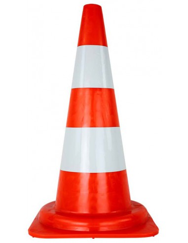 Cône de signalisation 50 cm rouge rétroréfléchissant classe 2 70302